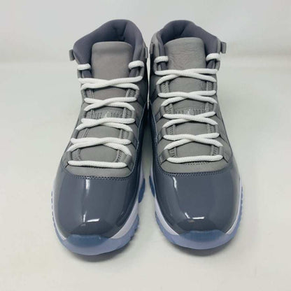 Jordan 11 Cool Grey 2021 sneakers, brand new condition, front view.