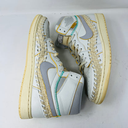 Jordan 1 Retro High OG SP Union LA Bephies Beauty Supply 2023 sneaker with clean upper and light wear, displayed on box.