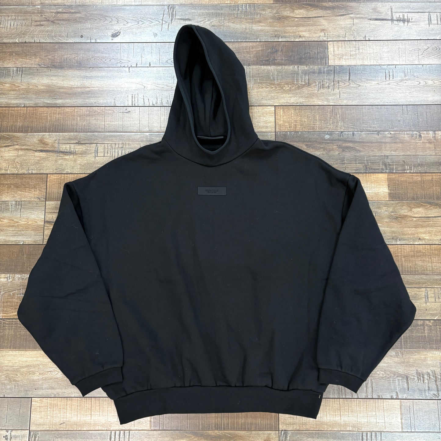 Fear of God Essentials Chest Logo Hoodie Jet Black