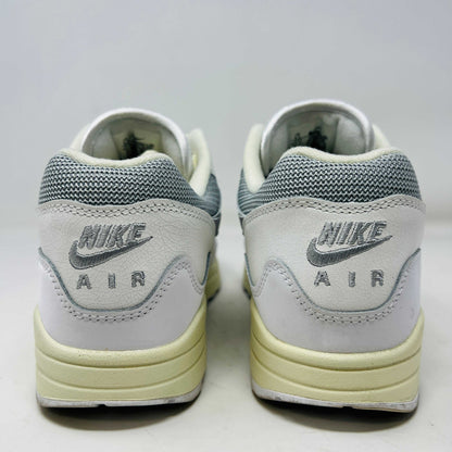 Nike Air Max 1 Patta Waves White sneakers, rear view, clean condition, 2022 model.