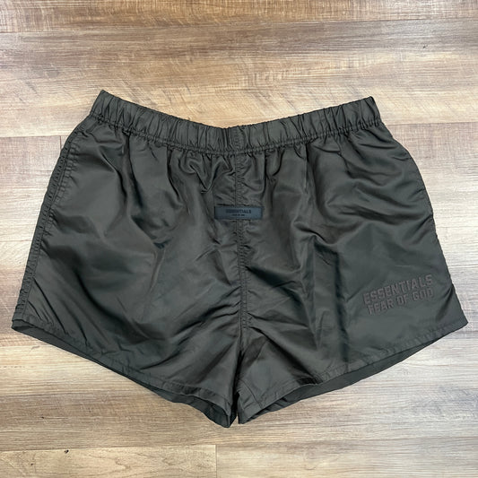 Fear of God Essentials Nylon Running Shorts Wood