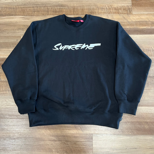 Supreme Futura Logo Crewneck Black