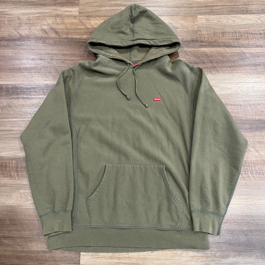 SUPREME SMALL BOX LOGO HOODED SWEATSHIRT OLIVE