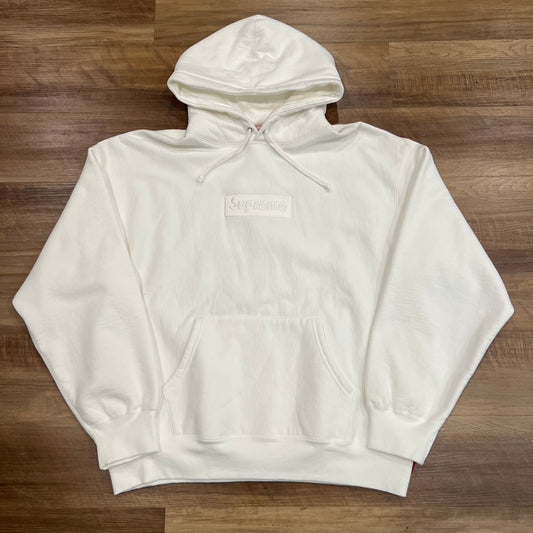 SUPREME BOX LOGO HOODED SWEATSHIRT WHITE