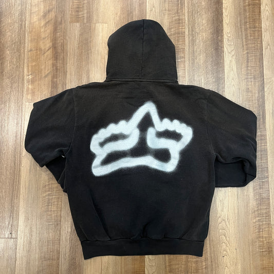 Travis Scott x Fox Racing black hoodie, preowned condition.