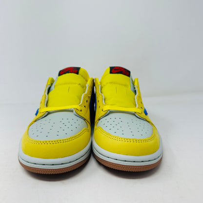 Jordan 1 Retro Low OG SP Travis Scott Canary Women's sneakers, brand new, 2024 release, extra laces included.