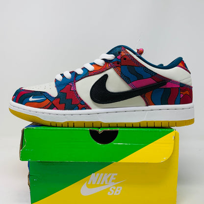 Nike SB Dunk Low Parra sneakers, brand new with extra teal laces, 2021 release.