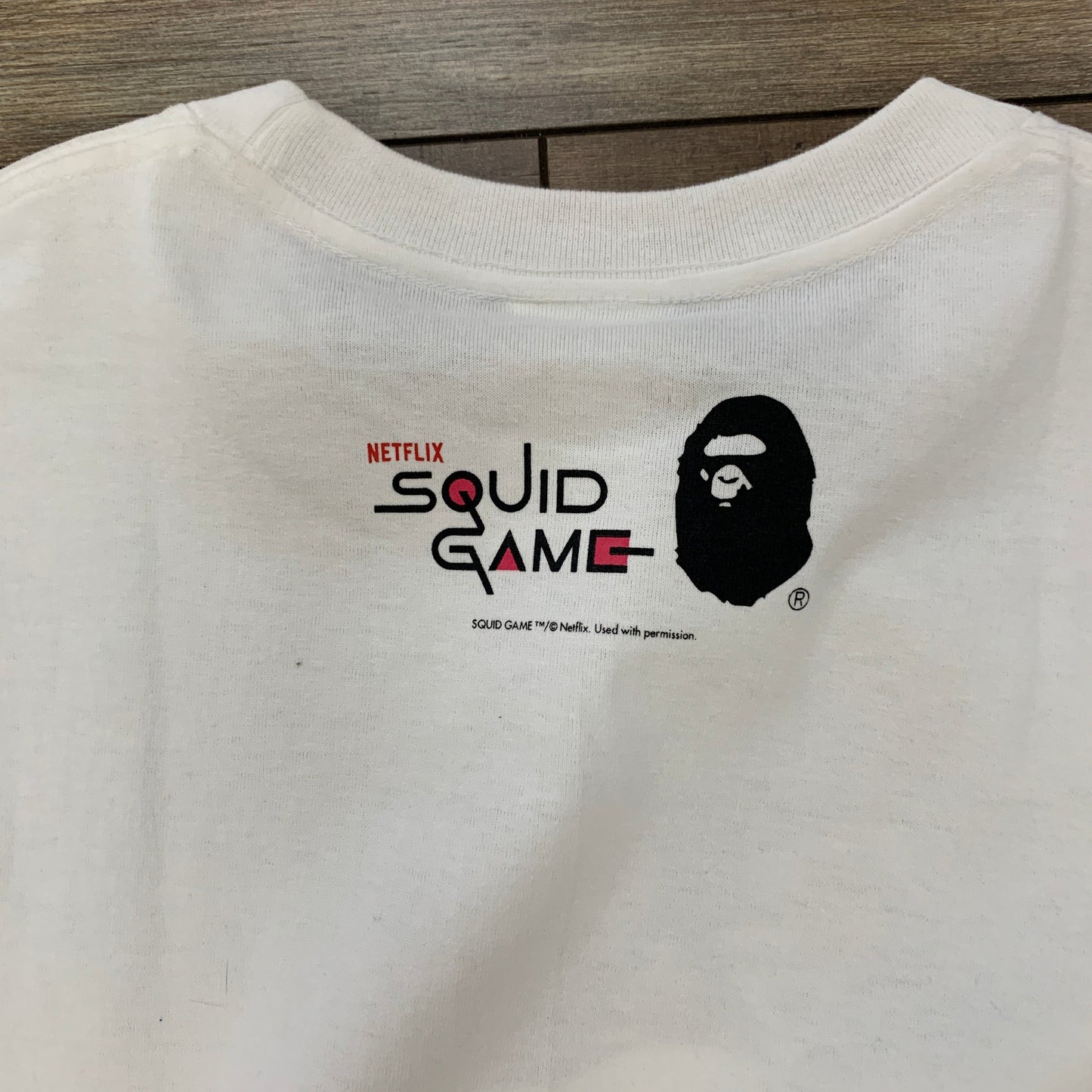 BAPE x Squid Game Ape Head Tee White, size 2XL, brand new condition.