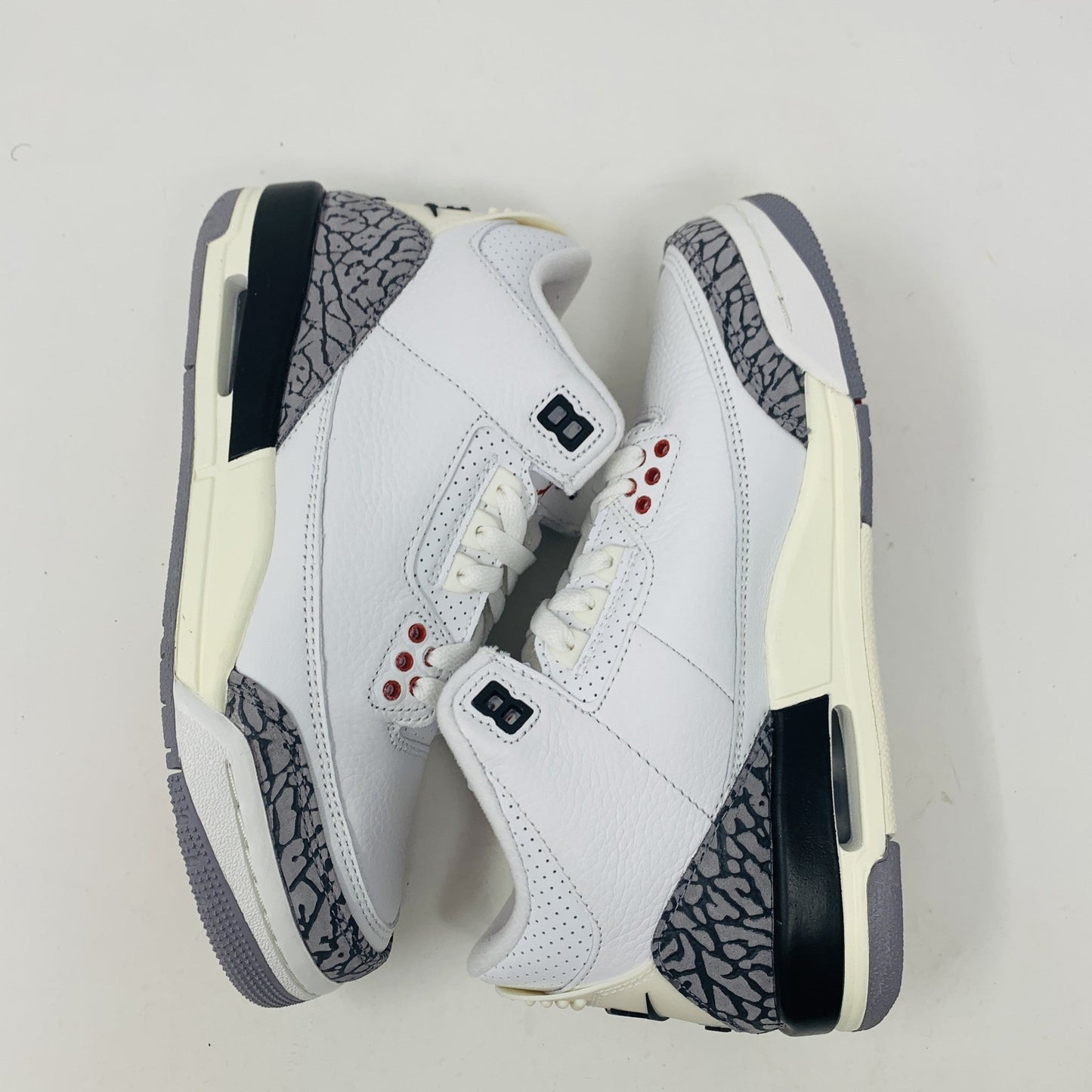 Jordan 3 White Cement Reimagined GS sneakers, brand new condition, 2023 release.