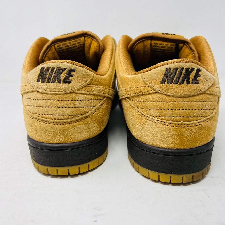 Nike SB Dunk Low Wheat sneakers, size 10.5M, 2021 release, clean uppers, slightly worn, with extra laces.