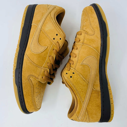 Nike SB Dunk Low Wheat sneakers with suede upper and white midsole.