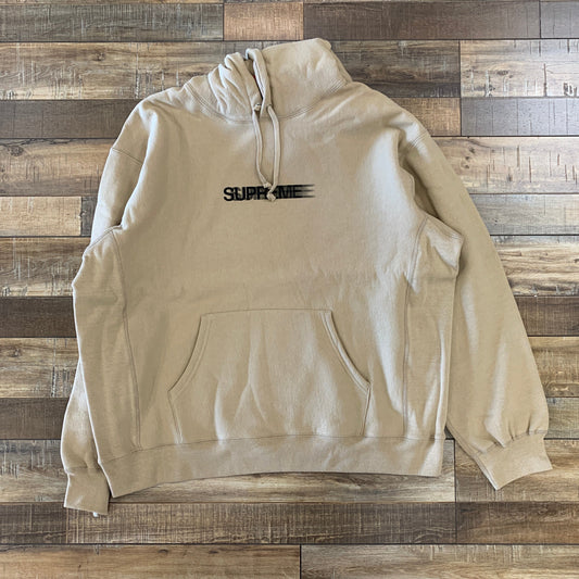 Supreme Motion Logo Hooded Sweatshirt SS23 Dark Tan, XXL, brand new condition.