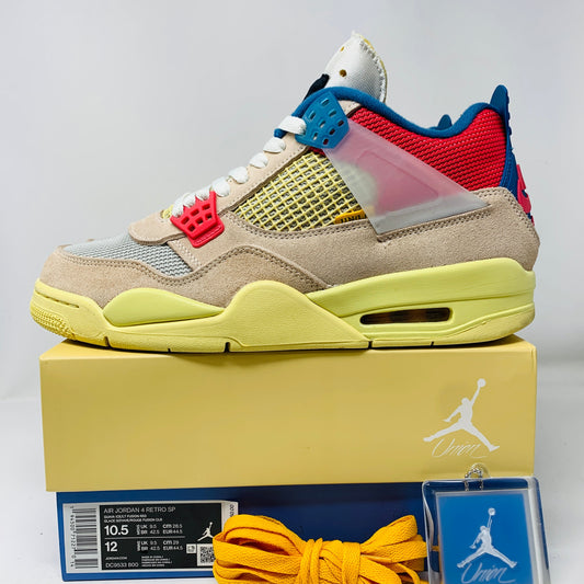 Jordan 4 Retro Union Guava Ice sneakers, size 10.5, Box and OG accessories, 2020 release.