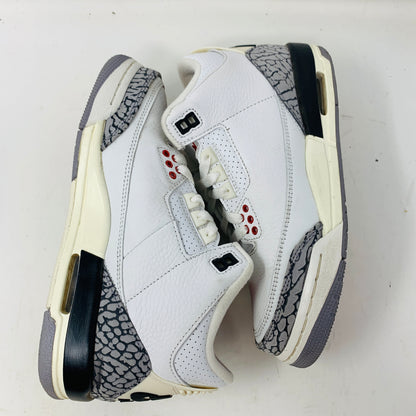 Jordan 3 Retro White Cement Reimagined GS sneaker, 2023, size 4.5Y, clean uppers, durable outsole, good box condition.