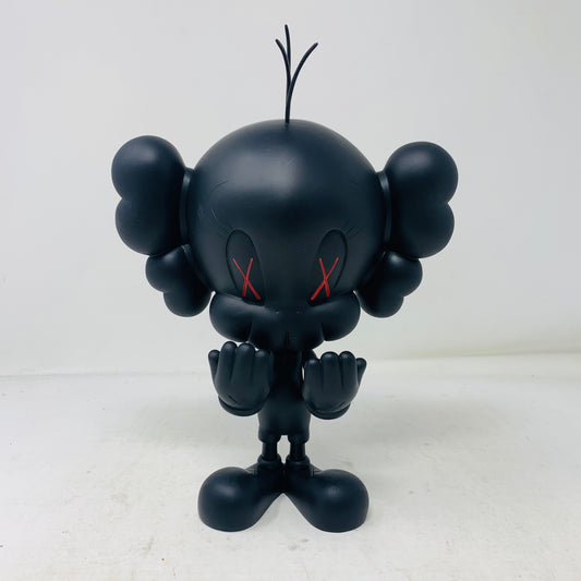 KAWS Tweety Vinyl Figure Black, preowned, one size.