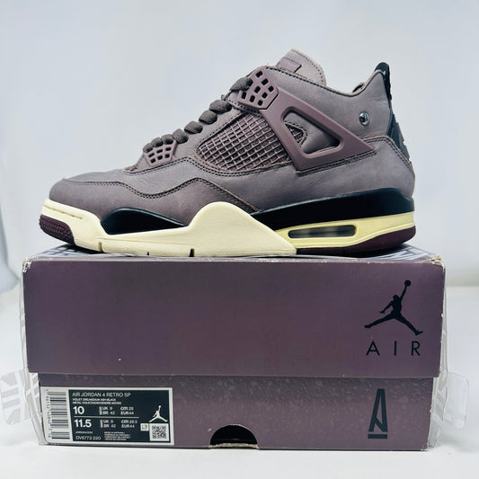 Jordan 4 Retro SP A Ma Maniére Violet Ore sneakers, size 10, 2022 edition, slightly damaged box.