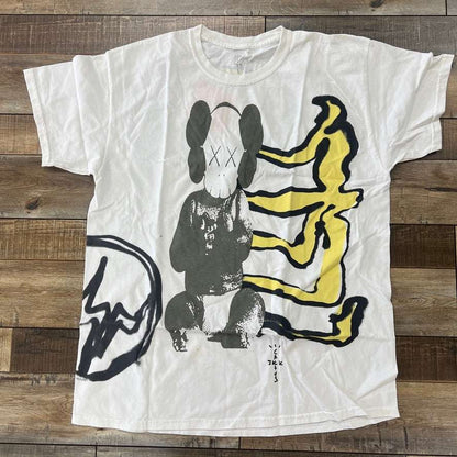 Travis Scott Cactus Jack + Kaws For Fragment Tee Aged Yellow