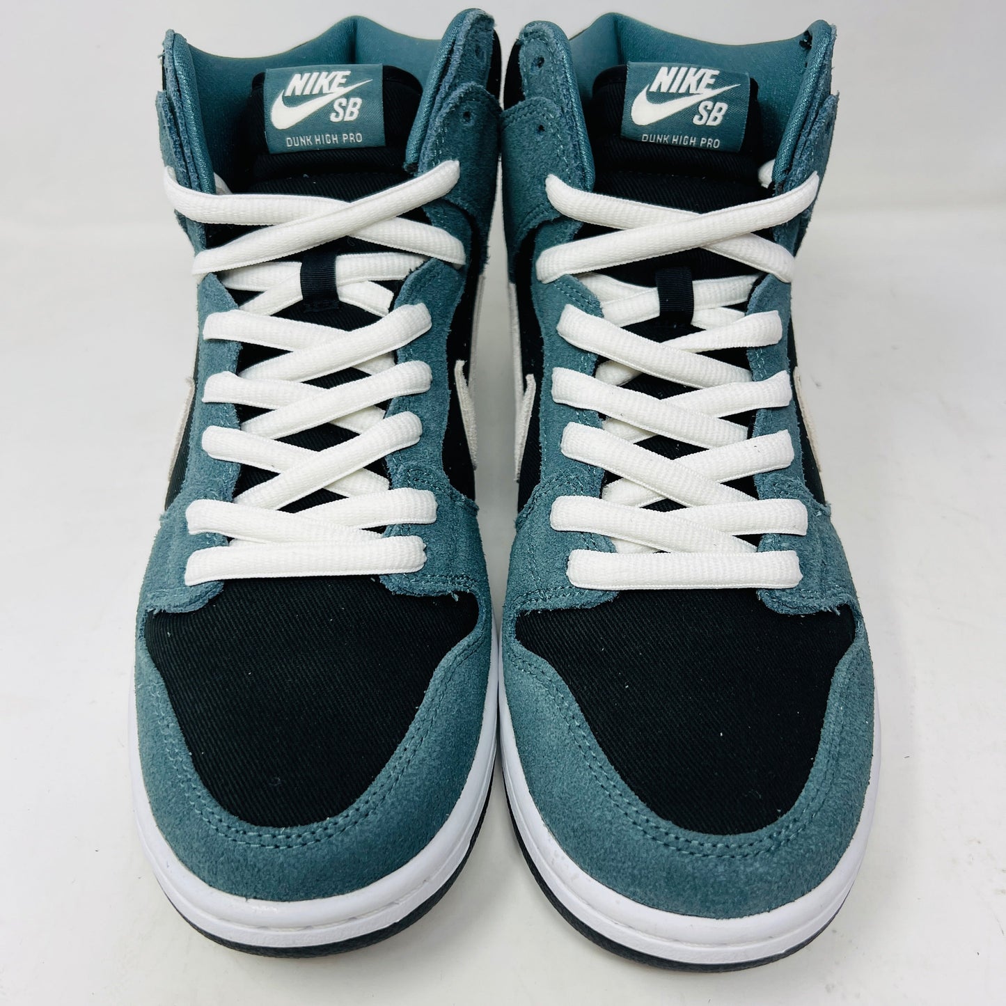 Nike SB Dunk High Pro Mineral Slate Suede sneakers, size 10, clean condition, with extra laces, 2022 model.