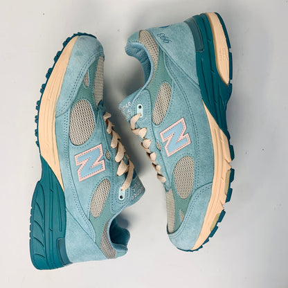 New Balance 993 Joe Freshgoods Performance Art Arctic Blue sneakers, size 10.5M, 2022, with extra laces.