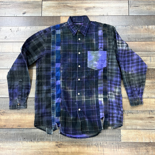 Needles 7 Cuts Tie Dye Wide Flannel Shirt