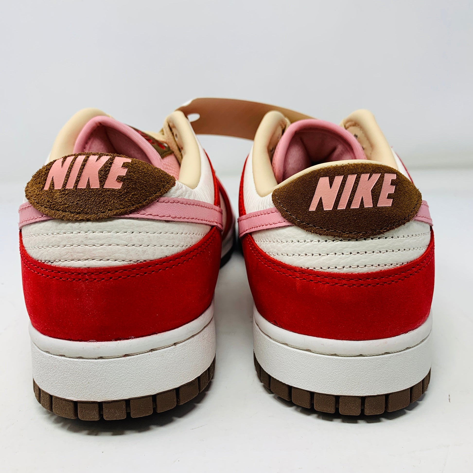 Nike Dunk Low PRM Bacon Women's sneakers, red and white design, brand new condition.