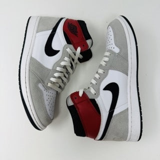 Jordan 1 Retro High Light Smoke Grey sneakers from 2020 in clean condition without box.