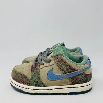 Nike SB Dunk Low Crenshaw Skate Club TD toddler shoes, used condition, no box, 2023 release.