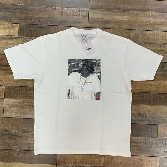 Supreme Jordan Biggie S/S Top White, size large, brand new.