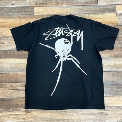 Stussy Arachnid Pigment Dyed Tee Black