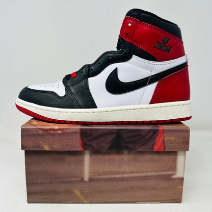 Jordan 1 Retro High OG Black Toe Reimagined sneakers on a box, brand new condition.