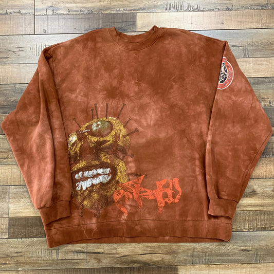 Utopia Crewneck Brown sweatshirt, brand new with unique graphic design.