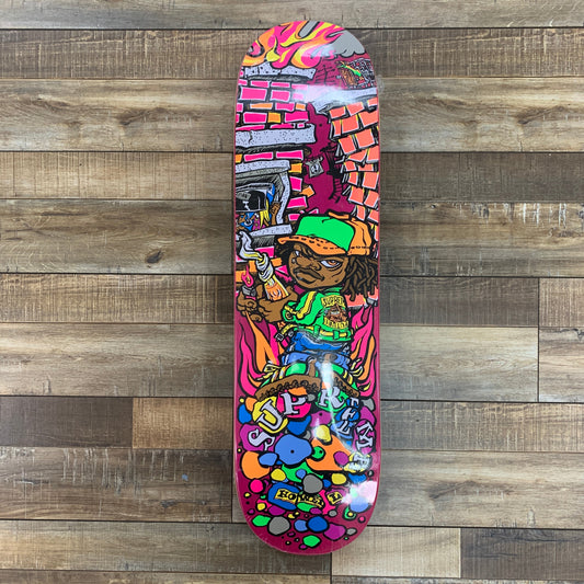 Supreme Molotov Kid Skateboard Deck in Pink with bold graphic design.