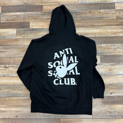 Anti Social Social Club Playboy Bunny Logo Hoodie Black, XL, brand new.