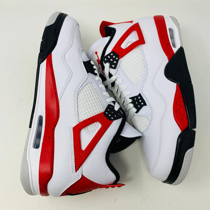 Jordan 4 Retro Red Cement sneaker with bold red and cement grey accents.