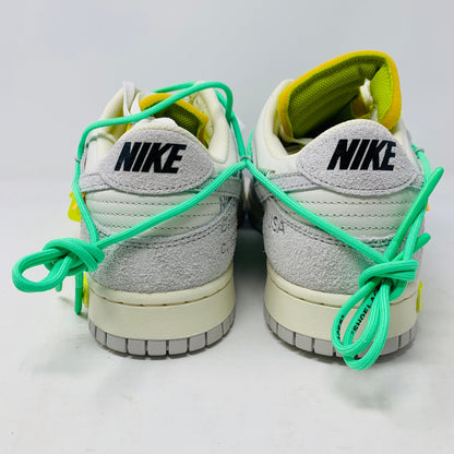 Nike Dunk Low Off White Lot 14 sneakers, brand new, featuring zip tie accessory, 2021 release.