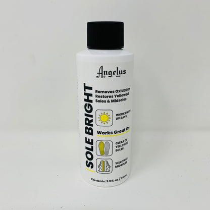 Angelus Sole Bright shoe sole restoration solution bottle.