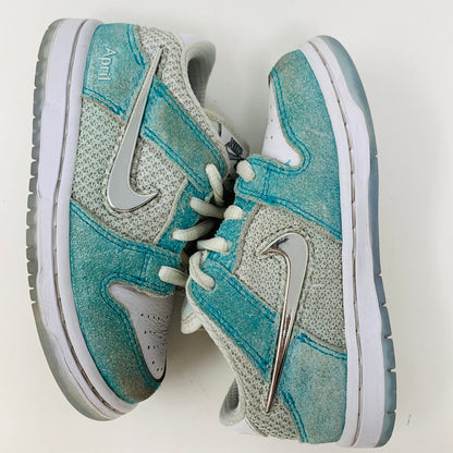 Nike SB Dunk Low April Skateboards TD toddler shoes, worn condition, no box, 2023 release.