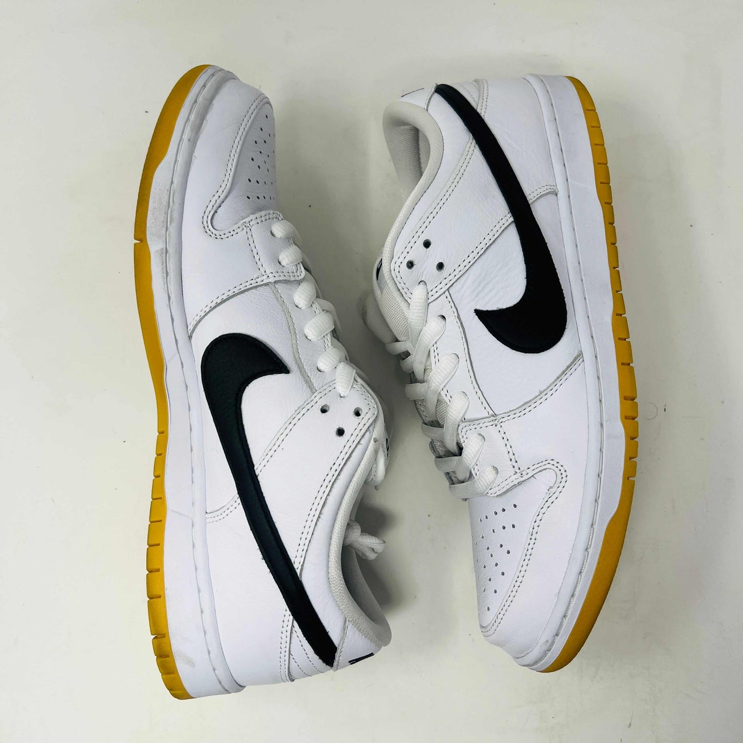 Nike SB Dunk Low Pro White Gum sneakers, size 13, slight wear, 2023 model.