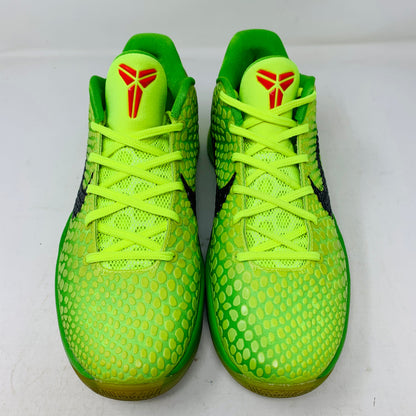 Nike Kobe 6 Grinch 2010 sneakers with yellowing, condition 8.5/10.