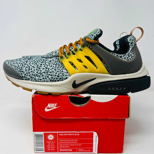 Nike Air Presto Safari sneakers, size M, 2016, clean uppers, some sole wear, good box condition.