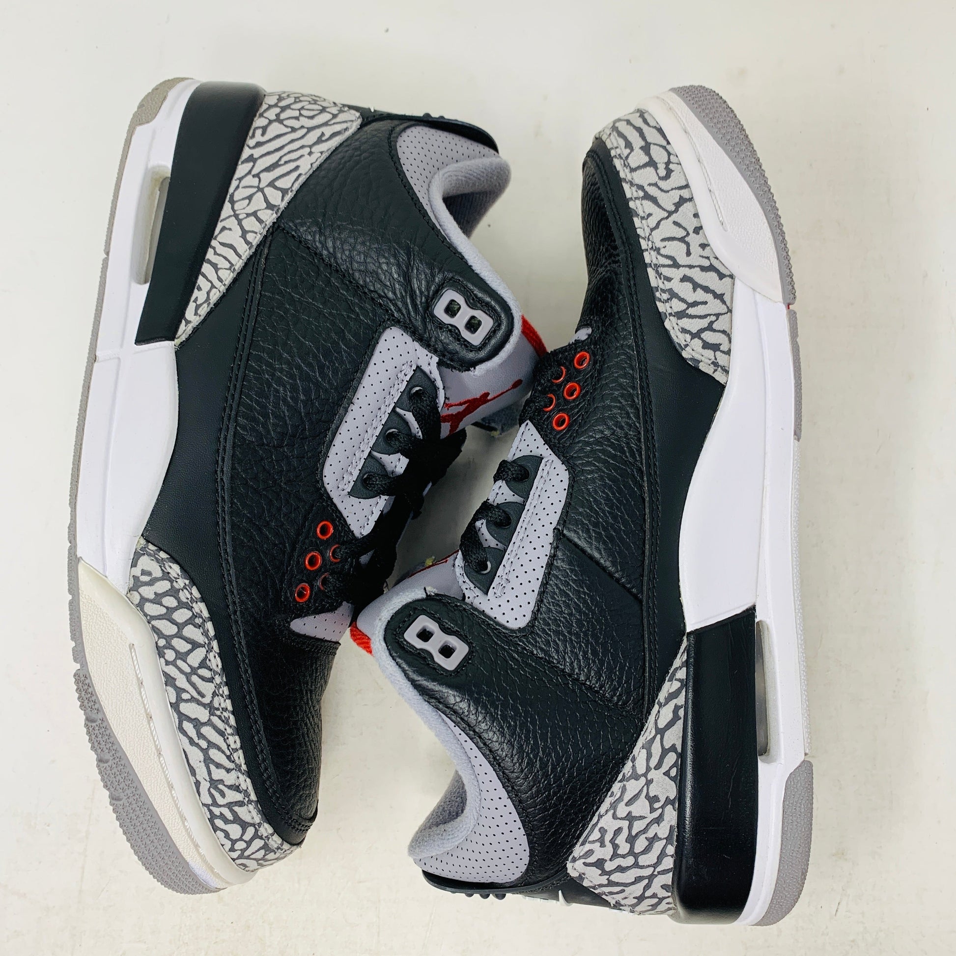 Jordan 3 Retro Black Cement (2018), size 7.5M, clean uppers, good box condition, includes hang tag.