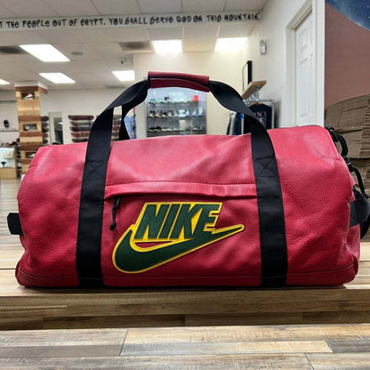 Supreme Nike Leather Duffle Bag Red