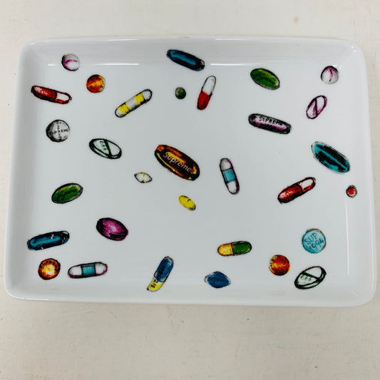 Supreme Pills Ceramic Tray White with colorful pill design, brand new, one size.