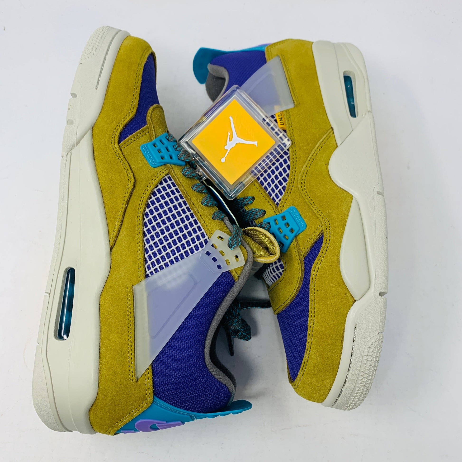 Jordan 4 Union Desert Moss sneakers, brand new with hang tag and extra laces, 2021 release.