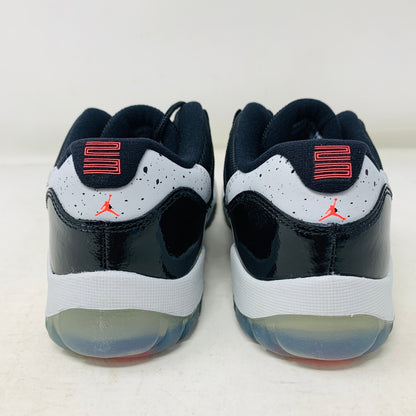 Jordan 11 Retro Low Infrared PS sneaker with black and infrared colorway, featuring Jumpman logo.