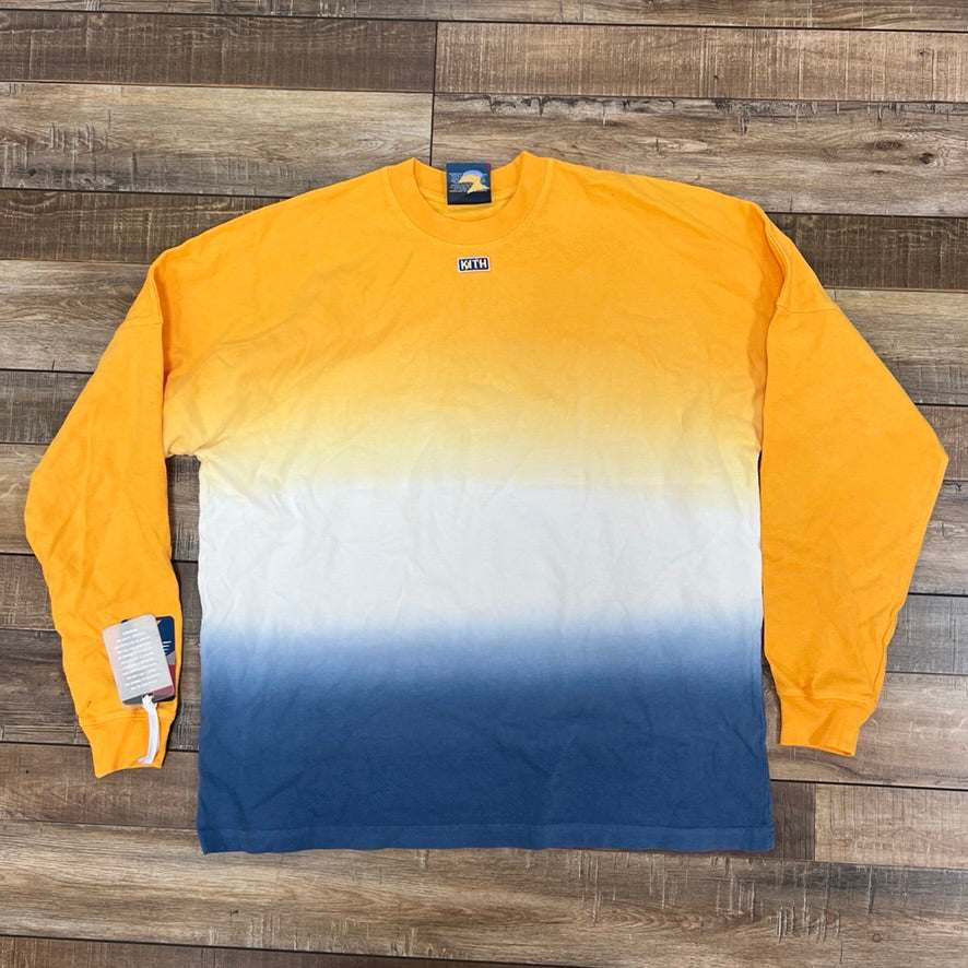 KITH X New Balance Spectra L/S shirt, brand new, size S, gradient design.