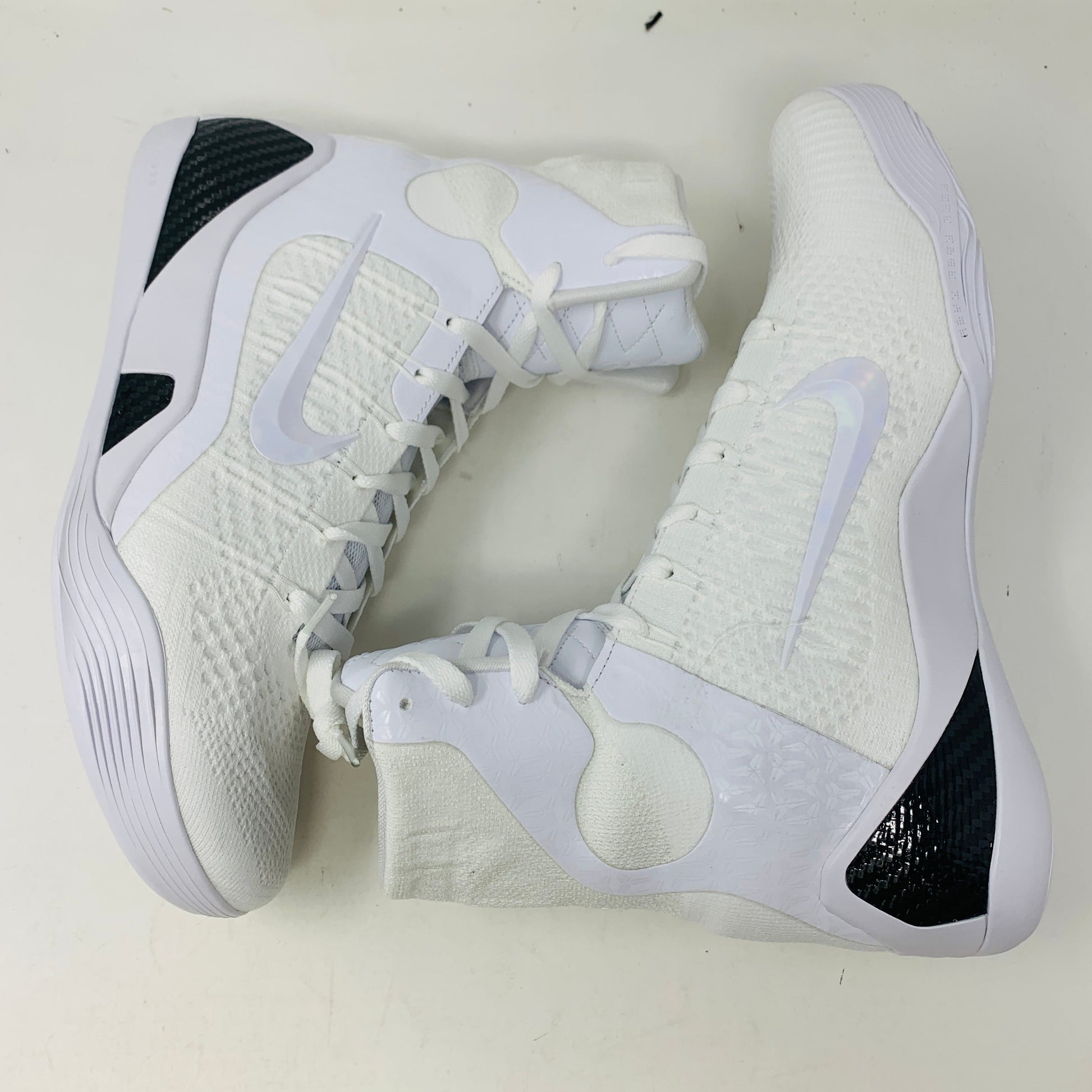 Nike Kobe 9 Elite Protro Halo sneakers, brand new condition, 2024 model, white high-top basketball shoes.