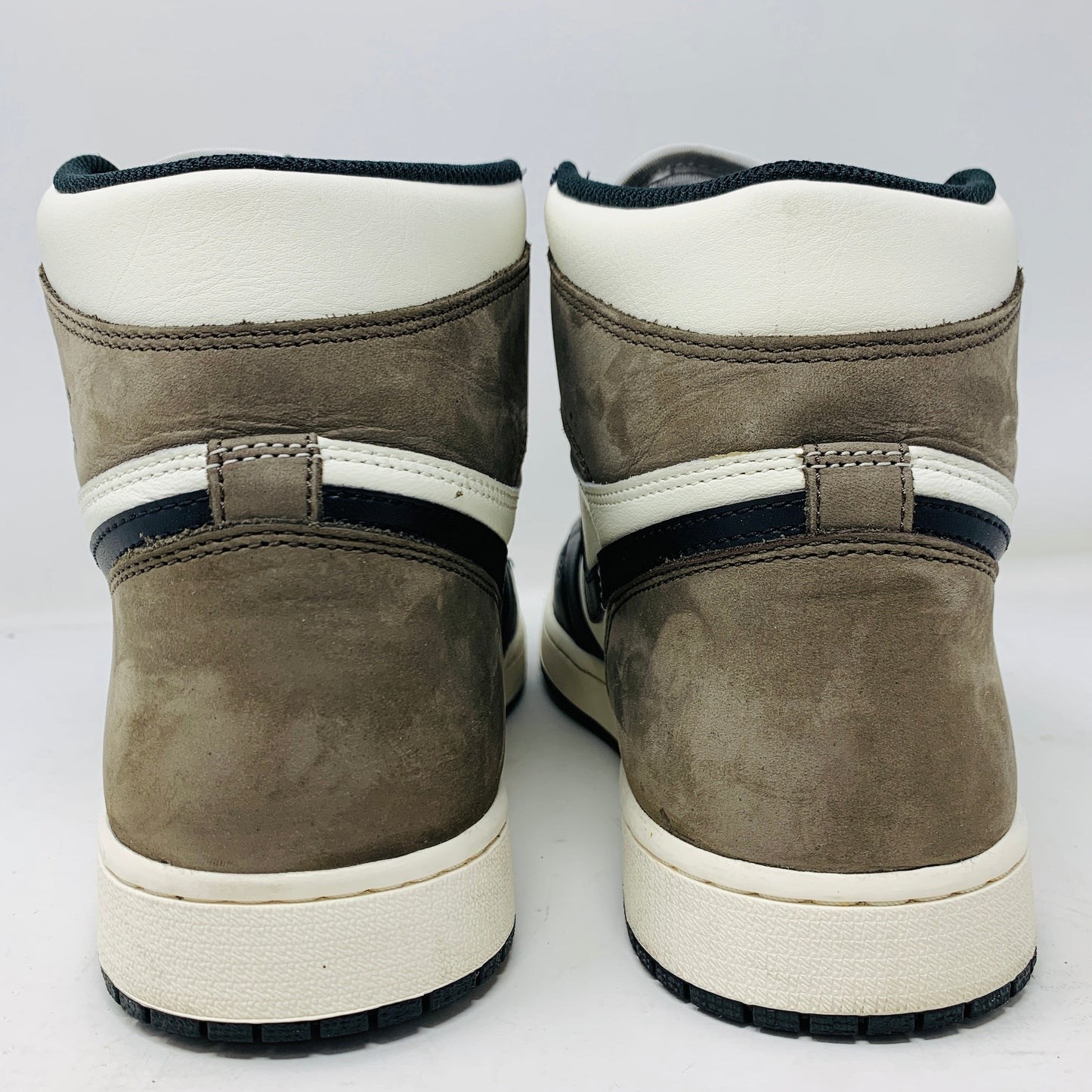 Jordan 1 Retro High Dark Mocha sneakers, size 12, 2020 model, clean uppers with some sole wear.