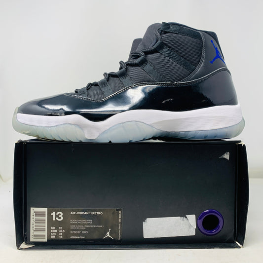 Jordan 11 Retro Space Jam 2016 sneaker, size 12, brand new with replacement box, iconic design.