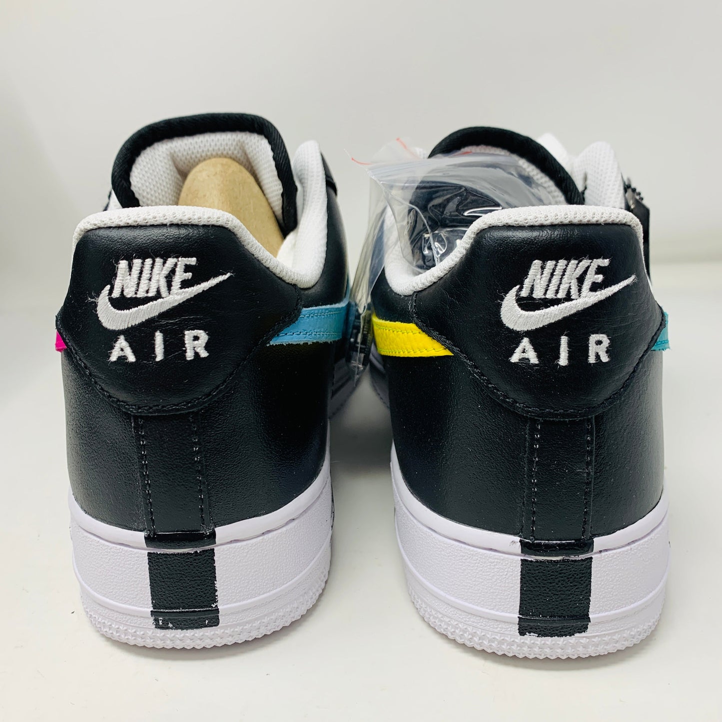 Nike Air Force 1 Paranoise 11 sneakers with black and white design and colorful accents.